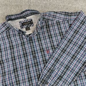 Ariat Pro Series Shirt Mens Medium Button Down Blue Plaid Work Casual Cowboy